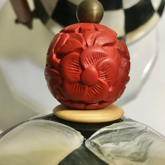 NWOT MacKenzie-Childs Courtly Check Enamelware tea coffee pot - Picture 7 of 16